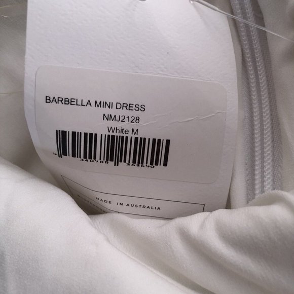 Nookie x REVOLVE Barbella Mini Dress Cream White Halter Gold Chain - Picture 6 of 6